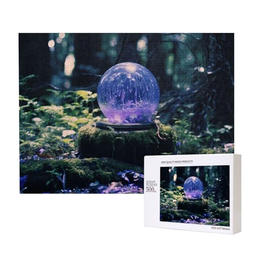 Phayah Mysterious Crystal Ball Puzzles 500 Teile für Puzzle Holzpuzzle für Familie Freund Home Decor Wandkunst 20,4 x 38,1 cm von PHAYAH