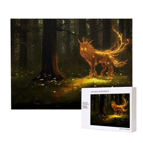 Phayah Mysterious Puzzle mit neun Schwänzen Fuchs für Erwachsene, 500 Teile, Heimdekoration, Geburtstagsparty für Männer und Frauen, 20,4 x 38,1 cm Phayah Mysterious Puzzle mit neun Schwänzen Fuchs für Erwachsene, 500 Teile, Heimdekoration, Geburtstagsparty für Männer und Frauen, 20,4 x 38,1 cm von PHAYAH