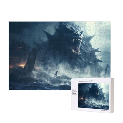 Phayah Mysterious Sea Beast Puzzle für Erwachsene, 300 Teile, Heimdekoration, Geburtstagsparty für Männer und Frauen, 15,7 x 27,9 cm Phayah Mysterious Sea Beast Puzzle für Erwachsene, 300 Teile, Heimdekoration, Geburtstagsparty für Männer und Frauen, 15,7 x 27,9 cm von PHAYAH