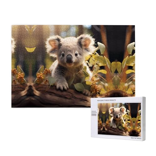 Phayah Niedliche Koala-Pflanzenpuzzles für Erwachsene 1000 Teile Kinder Intelligenz Entwicklungsspielzeug 29,5 x 19,7 Phayah Niedliche Koala-Pflanzenpuzzles für Erwachsene 1000 Teile Kinder Intelligenz Entwicklungsspielzeug 29,5 x 19,7 von PHAYAH