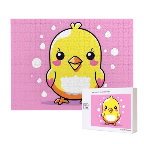 Phayah Niedliches Kawaii-Küken-Puzzle, 500 Teile, für Puzzle, Holzpuzzle für Familie, Freunde, Heimdekoration, Wandkunst, 500 x 38 cm Phayah Niedliches Kawaii-Küken-Puzzle, 500 Teile, für Puzzle, Holzpuzzle für Familie, Freunde, Heimdekoration, Wandkunst, 500 x 38 cm von PHAYAH