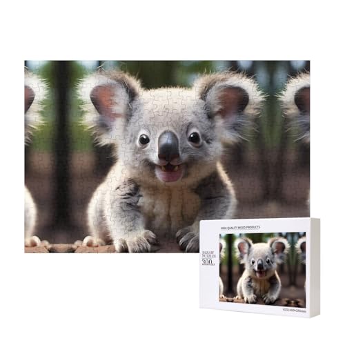 Phayah Niedliches Koala-Puzzle für Erwachsene, 300 Teile, Heimdekoration, Geburtstagsparty für Männer und Frauen, 15,7 x 27,9 cm Phayah Niedliches Koala-Puzzle für Erwachsene, 300 Teile, Heimdekoration, Geburtstagsparty für Männer und Frauen, 15,7 x 27,9 cm von PHAYAH