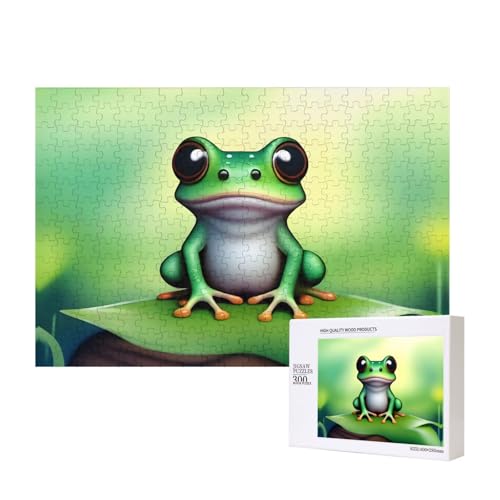 Phayah Niedliches kleines Fro-Puzzle, 300 Teile für Puzzle, Holzpuzzle für Familie, Freunde, Heimdekoration, Wandkunst, 39,9 x 27,9 cm Phayah Niedliches kleines Fro-Puzzle, 300 Teile für Puzzle, Holzpuzzle für Familie, Freunde, Heimdekoration, Wandkunst, 39,9 x 27,9 cm von PHAYAH
