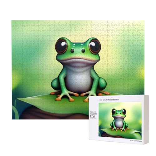 Phayah Niedliches kleines Fro-Puzzle, 500 Teile, Holzpuzzle für Familie, Freunde, Heimdekoration, Wandkunst, 500 x 38 cm Phayah Niedliches kleines Fro-Puzzle, 500 Teile, Holzpuzzle für Familie, Freunde, Heimdekoration, Wandkunst, 500 x 38 cm von PHAYAH