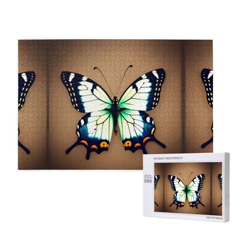 Phayah Niedliches kleines Schmetterlings-Puzzle für Erwachsene, 1000 Teile, Heimdekoration, Geburtstagsparty für Männer und Frauen, 75 x 50 cm Phayah Niedliches kleines Schmetterlings-Puzzle für Erwachsene, 1000 Teile, Heimdekoration, Geburtstagsparty für Männer und Frauen, 75 x 50 cm von PHAYAH
