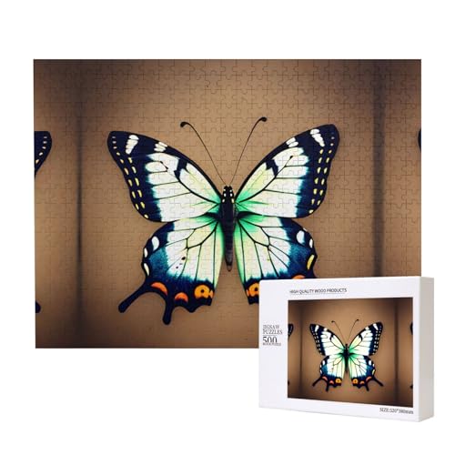 Phayah Niedliches kleines Schmetterlings-Puzzle für Erwachsene, 500 Teile, Heimdekoration, Geburtstagsparty für Männer und Frauen, 50,4 x 38,1 cm Phayah Niedliches kleines Schmetterlings-Puzzle für Erwachsene, 500 Teile, Heimdekoration, Geburtstagsparty für Männer und Frauen, 50,4 x 38,1 cm von PHAYAH