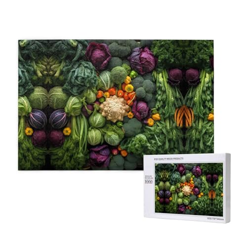 Phayah Obst-Puzzle, 1000 Teile für Puzzle, Holzpuzzle für Familie, Freunde, Heimdekoration, Wandkunst, 75 x 50 cm von PHAYAH