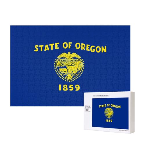 Phayah Oregon State Flag Pattern Puzzle Unique Jigsaw Wall Art Picture for Home Decoration 300 Pcs von PHAYAH