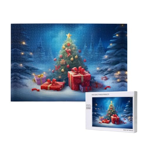 Phayah Outdoor Weihnachtsbaum Puzzles für Erwachsene 1000 Teile Kinder Intelligenz Entwicklung Spielzeug 29,5 x 19,7 von PHAYAH