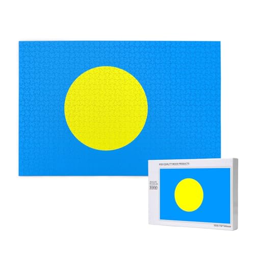 Phayah Palauan-Flaggenmuster, Puzzle, einzigartiges Puzzle, Wandkunst, Bild für Heimdekoration, 1000 Stück Phayah Palauan-Flaggenmuster, Puzzle, einzigartiges Puzzle, Wandkunst, Bild für Heimdekoration, 1000 Stück von PHAYAH