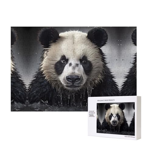 Phayah Panda im Wasser, Puzzle, 300 Teile, Holzpuzzle für Familie, Freunde, Heimdekoration, Wandkunst, 15,7 x 27,9 cm Phayah Panda im Wasser, Puzzle, 300 Teile, Holzpuzzle für Familie, Freunde, Heimdekoration, Wandkunst, 15,7 x 27,9 cm von PHAYAH