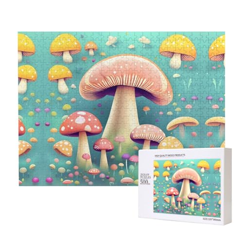 Phayah Pretty Little Mushrooms Puzzle für Erwachsene, 500 Teile, Heimdekoration, Geburtstagsparty für Männer und Frauen, 50 x 38 cm Phayah Pretty Little Mushrooms Puzzle für Erwachsene, 500 Teile, Heimdekoration, Geburtstagsparty für Männer und Frauen, 50 x 38 cm von PHAYAH