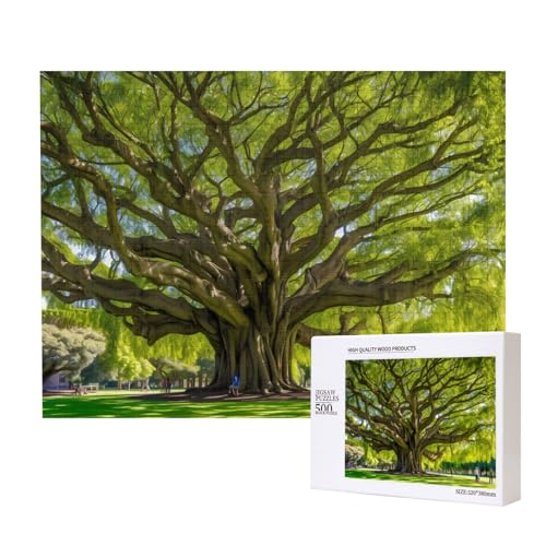 Phayah Primitives Baummuster-Puzzle, einzigartiges Puzzle, Wandkunst-Bild für Heimdekoration, 500 Stück von PHAYAH