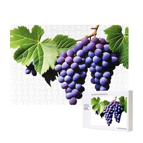 Phayah Purple Grapes Puzzles 300 Teile für Puzzle, Holzpuzzle für Familie, Freunde, Heimdekoration, Wandkunst, 15,7 x 27,9 cm Phayah Purple Grapes Puzzles 300 Teile für Puzzle, Holzpuzzle für Familie, Freunde, Heimdekoration, Wandkunst, 15,7 x 27,9 cm von PHAYAH