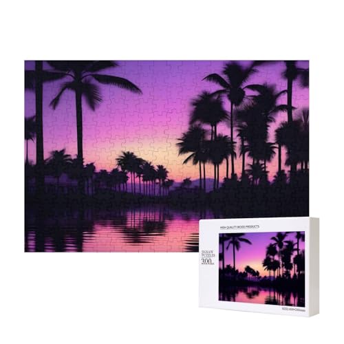 Phayah Purple Palm Grove Puzzles 300 Teile für Puzzle, Holzpuzzle für Familie, Freunde, Heimdekoration, Wandkunst, 39,9 x 27,9 cm Phayah Purple Palm Grove Puzzles 300 Teile für Puzzle, Holzpuzzle für Familie, Freunde, Heimdekoration, Wandkunst, 39,9 x 27,9 cm von PHAYAH