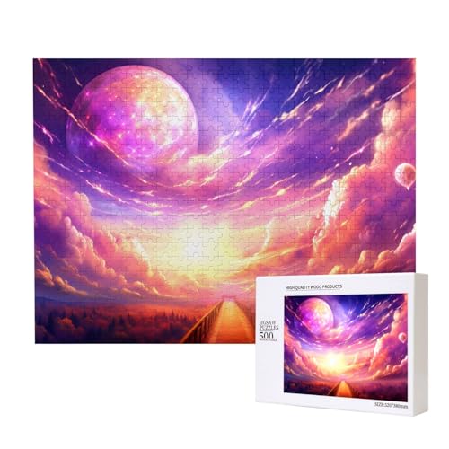 Phayah Purple Sky Puzzles für Erwachsene, 500 Teile, Kinder Intelligenz Entwicklungsspielzeug, 20,4 x 38,1 cm Phayah Purple Sky Puzzles für Erwachsene, 500 Teile, Kinder Intelligenz Entwicklungsspielzeug, 20,4 x 38,1 cm von PHAYAH