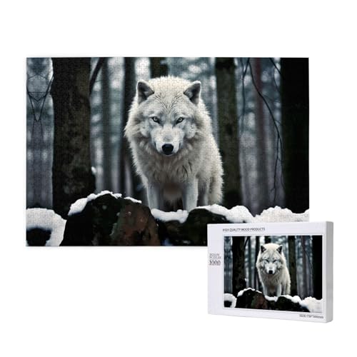Phayah Puzzle "A Lone Wolf" für Erwachsene, 1000 Teile, Heimdekoration, Geburtstagsparty für Männer und Frauen, 29,5 x 50 cm Phayah Puzzle "A Lone Wolf" für Erwachsene, 1000 Teile, Heimdekoration, Geburtstagsparty für Männer und Frauen, 29,5 x 50 cm von PHAYAH