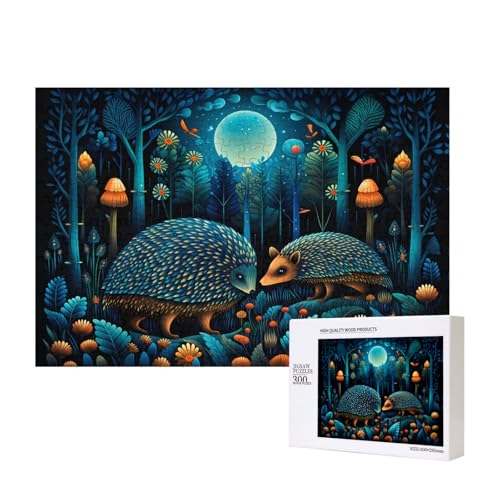 Phayah Puzzle "Blauwald-Igel" für Erwachsene, 300 Teile, Heimdekoration, Geburtstagsparty für Männer und Frauen, 15,7 x 27,9 cm Phayah Puzzle "Blauwald-Igel" für Erwachsene, 300 Teile, Heimdekoration, Geburtstagsparty für Männer und Frauen, 15,7 x 27,9 cm von PHAYAH