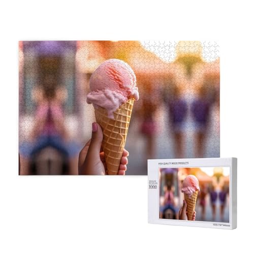 Phayah Puzzle Frozen Joghurt, 1000 Teile, Holzpuzzle für Familie, Freunde, Heimdekoration, Wandkunst, 75 x 50 cm Phayah Puzzle Frozen Joghurt, 1000 Teile, Holzpuzzle für Familie, Freunde, Heimdekoration, Wandkunst, 75 x 50 cm von PHAYAH
