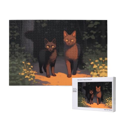 Phayah Puzzle Katze aus den Schatten, 1000 Teile, Heimdekoration, Geburtstagsparty für Männer und Frauen, 29,5 x 50 cm Phayah Puzzle Katze aus den Schatten, 1000 Teile, Heimdekoration, Geburtstagsparty für Männer und Frauen, 29,5 x 50 cm von PHAYAH