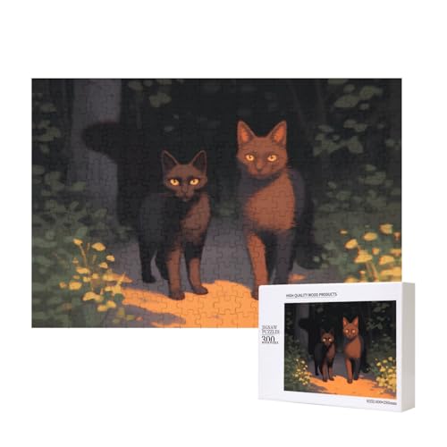 Phayah Puzzle Katze aus den Schatten, 300 Teile, Heimdekoration, Geburtstagsparty für Männer und Frauen, 40 x 27,9 cm Phayah Puzzle Katze aus den Schatten, 300 Teile, Heimdekoration, Geburtstagsparty für Männer und Frauen, 40 x 27,9 cm von PHAYAH