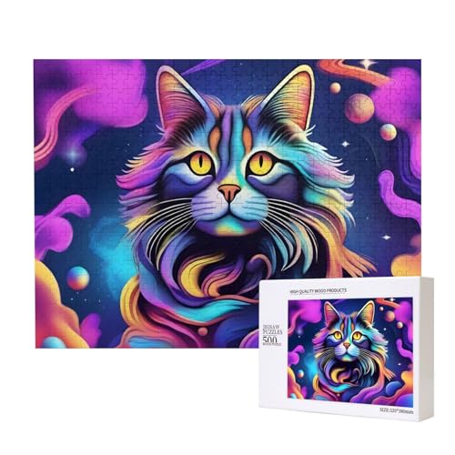 Phayah Puzzle Katze mit hellem Rauch, für Erwachsene, 500 Teile, Heimdekoration, Geburtstagsparty für Männer und Frauen, 20,4 x 38,1 cm Phayah Puzzle Katze mit hellem Rauch, für Erwachsene, 500 Teile, Heimdekoration, Geburtstagsparty für Männer und Frauen, 20,4 x 38,1 cm von PHAYAH