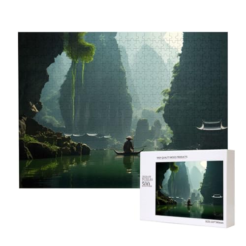 Phayah Puzzle für Erwachsene, Motiv: Bergfischer, 500 Teile, Heimdekoration, Geburtstagsparty für Männer und Frauen, 50 x 38 cm Phayah Puzzle für Erwachsene, Motiv: Bergfischer, 500 Teile, Heimdekoration, Geburtstagsparty für Männer und Frauen, 50 x 38 cm von PHAYAH