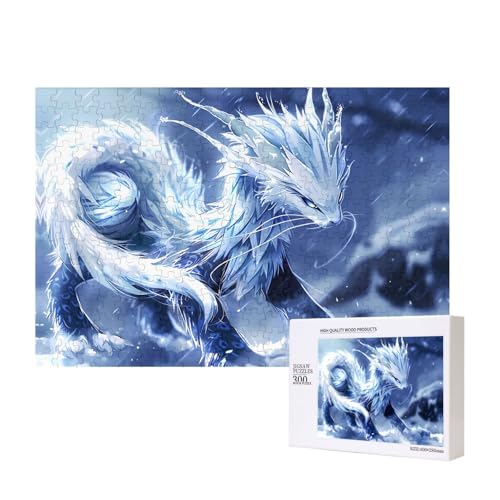 Phayah Puzzle für Erwachsene, Motiv: Blaues Drachen, 300 Teile, Heimdekoration, Geburtstagsparty, für Männer und Frauen, 15,7 x 27,9 cm Phayah Puzzle für Erwachsene, Motiv: Blaues Drachen, 300 Teile, Heimdekoration, Geburtstagsparty, für Männer und Frauen, 15,7 x 27,9 cm von PHAYAH