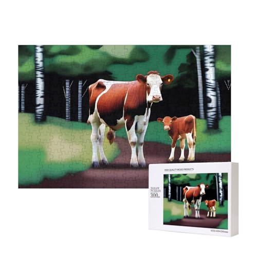 Phayah Puzzle für Erwachsene, Motiv: Kalb im Wald, 300 Teile, Heimdekoration, Geburtstagsparty für Männer und Frauen, 15,7 x 27,9 cm Phayah Puzzle für Erwachsene, Motiv: Kalb im Wald, 300 Teile, Heimdekoration, Geburtstagsparty für Männer und Frauen, 15,7 x 27,9 cm von PHAYAH