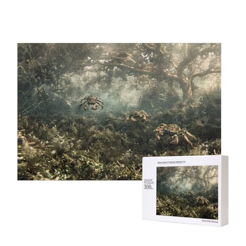Phayah Puzzle für Erwachsene, Motiv: Krabbe am Boden des Sees, 300 Teile, Heimdekoration, Geburtstagsparty für Männer und Frauen, 40 x 27 cm von PHAYAH