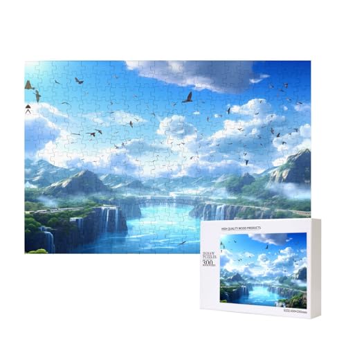 Phayah Puzzle für Erwachsene, Motiv: Vögel fliegen im Himmel, 300 Teile, Heimdekoration, Geburtstagsparty für Männer und Frauen, 40 x 27,9 cm von PHAYAH