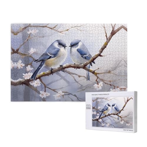 Phayah Puzzle für Erwachsene, Motiv: Vogel gegenüberstehend, 1000 Teile, Heimdekoration, Geburtstagsparty für Männer und Frauen, 29,5 x 50 cm von PHAYAH