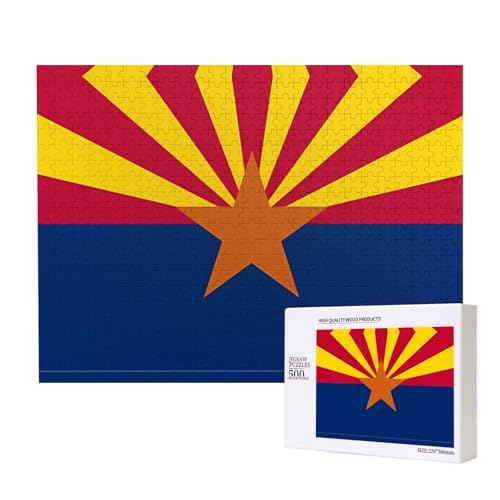 Phayah Puzzle mit Arizona-Flagge, für Erwachsene, 500 Teile, Heimdekoration, Geburtstagsparty, für Männer und Frauen, 20,4 x 38,1 cm Phayah Puzzle mit Arizona-Flagge, für Erwachsene, 500 Teile, Heimdekoration, Geburtstagsparty, für Männer und Frauen, 20,4 x 38,1 cm von PHAYAH