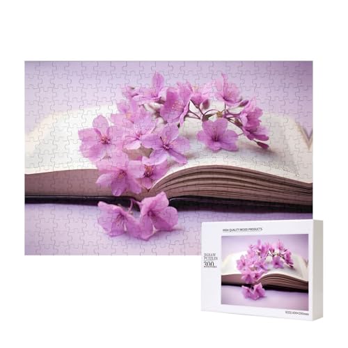 Phayah Puzzle mit Buchblumen, für Erwachsene, 300 Teile, Heimdekoration, Geburtstagsparty, für Männer und Frauen, 40 x 27,9 cm von PHAYAH