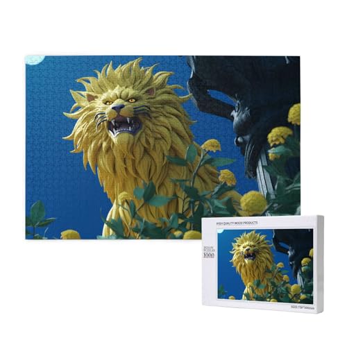 Phayah Puzzle mit Einhorn in der Ferne für Erwachsene, 1000 Teile, Heimdekoration, Geburtstagsparty für Männer und Frauen, 29,5 x 50 cm von PHAYAH
