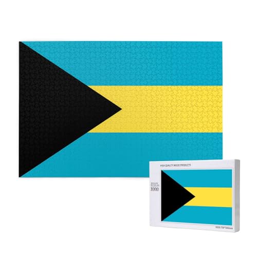 Phayah Puzzle mit Flagge der Bahamas für Erwachsene, 1000 Teile, Heimdekoration, Geburtstagsparty für Männer und Frauen, 29,5 x 50 cm Phayah Puzzle mit Flagge der Bahamas für Erwachsene, 1000 Teile, Heimdekoration, Geburtstagsparty für Männer und Frauen, 29,5 x 50 cm von PHAYAH