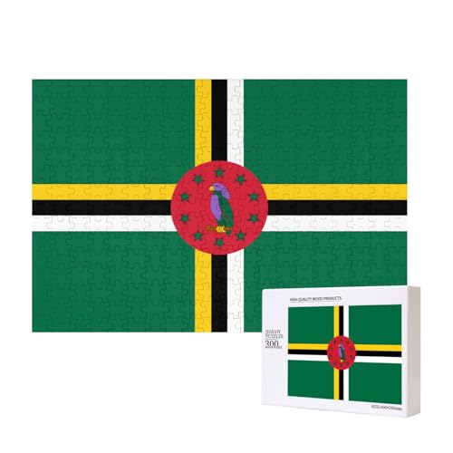 Phayah Puzzle mit Flagge der Dominica für Erwachsene, 300 Teile, Heimdekoration, Geburtstagsparty für Männer und Frauen, 40 x 27,9 cm von PHAYAH