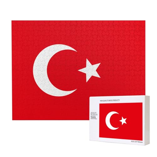 Phayah Puzzle mit Flagge der Türkei, für Erwachsene, 500 Teile, Heimdekoration, Geburtstagsparty, für Männer und Frauen, 20,4 x 38,1 cm Phayah Puzzle mit Flagge der Türkei, für Erwachsene, 500 Teile, Heimdekoration, Geburtstagsparty, für Männer und Frauen, 20,4 x 38,1 cm von PHAYAH