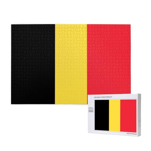 Phayah Puzzle mit Flagge von Belgien, für Erwachsene, 1000 Teile, Heimdekoration, Geburtstagsparty für Männer und Frauen, 29,5 x 50 cm Phayah Puzzle mit Flagge von Belgien, für Erwachsene, 1000 Teile, Heimdekoration, Geburtstagsparty für Männer und Frauen, 29,5 x 50 cm von PHAYAH