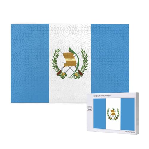 Phayah Puzzle mit Flagge von Guatemala, für Erwachsene, 1000 Teile, Heimdekoration, Geburtstagsparty für Männer und Frauen, 29,5 x 50 cm Phayah Puzzle mit Flagge von Guatemala, für Erwachsene, 1000 Teile, Heimdekoration, Geburtstagsparty für Männer und Frauen, 29,5 x 50 cm von PHAYAH