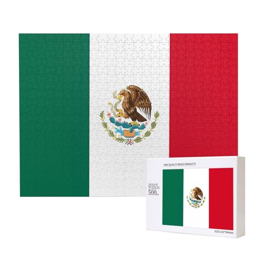 Phayah Puzzle mit Flagge von Mexiko, für Erwachsene, 500 Teile, Heimdekoration, Geburtstagsparty für Männer und Frauen, 50 x 38 cm Phayah Puzzle mit Flagge von Mexiko, für Erwachsene, 500 Teile, Heimdekoration, Geburtstagsparty für Männer und Frauen, 50 x 38 cm von PHAYAH