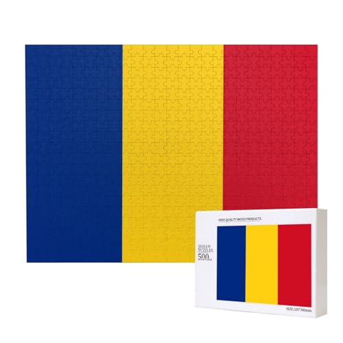 Phayah Puzzle mit Flagge von Rumänien, für Erwachsene, 500 Teile, Heimdekoration, Geburtstagsparty, für Männer und Frauen, 20,4 x 38,1 cm Phayah Puzzle mit Flagge von Rumänien, für Erwachsene, 500 Teile, Heimdekoration, Geburtstagsparty, für Männer und Frauen, 20,4 x 38,1 cm von PHAYAH