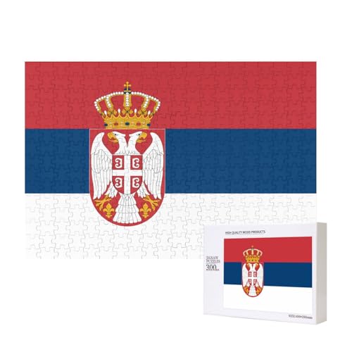 Phayah Puzzle mit Flagge von Serbien, für Erwachsene, 300 Teile, Heimdekoration, Geburtstagsparty für Männer und Frauen, 15,7 x 27,9 cm Phayah Puzzle mit Flagge von Serbien, für Erwachsene, 300 Teile, Heimdekoration, Geburtstagsparty für Männer und Frauen, 15,7 x 27,9 cm von PHAYAH