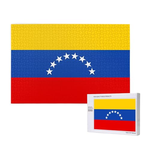 Phayah Puzzle mit Flagge von Venezuela, für Erwachsene, 1000 Teile, Heimdekoration, Geburtstagsparty für Männer und Frauen, 29,5 x 50 cm Phayah Puzzle mit Flagge von Venezuela, für Erwachsene, 1000 Teile, Heimdekoration, Geburtstagsparty für Männer und Frauen, 29,5 x 50 cm von PHAYAH