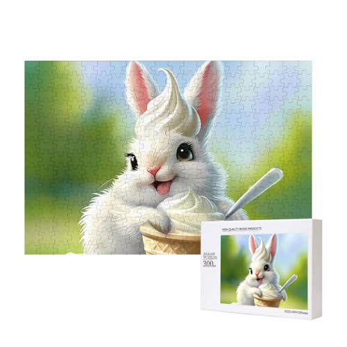 Phayah Puzzle mit Hasen-Eiscreme, für Erwachsene, 300 Teile, Heimdekoration, Geburtstagsparty, für Männer und Frauen, 15,7 x 27,9 cm Phayah Puzzle mit Hasen-Eiscreme, für Erwachsene, 300 Teile, Heimdekoration, Geburtstagsparty, für Männer und Frauen, 15,7 x 27,9 cm von PHAYAH