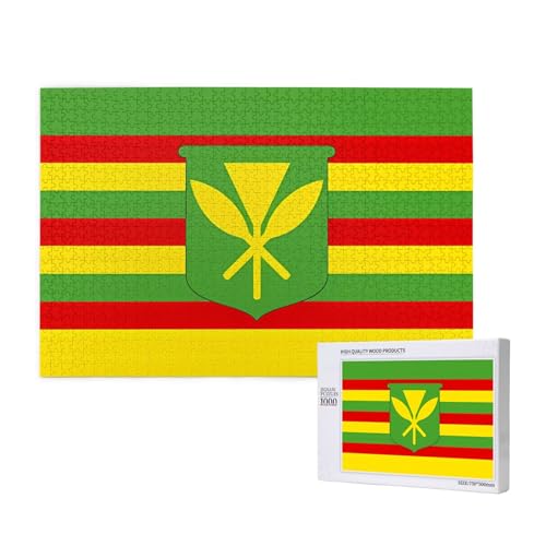 Phayah Puzzle mit Hawaii-Flagge, 1000 Teile, Heimdekoration, Geburtstagsparty, für Männer und Frauen, 29,5 x 50 cm Phayah Puzzle mit Hawaii-Flagge, 1000 Teile, Heimdekoration, Geburtstagsparty, für Männer und Frauen, 29,5 x 50 cm von PHAYAH