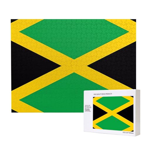 Phayah Puzzle mit Jamaika-Flagge für Erwachsene, 500 Teile, Heimdekoration, Geburtstagsparty, für Männer und Frauen, 20,4 x 38,1 cm Phayah Puzzle mit Jamaika-Flagge für Erwachsene, 500 Teile, Heimdekoration, Geburtstagsparty, für Männer und Frauen, 20,4 x 38,1 cm von PHAYAH