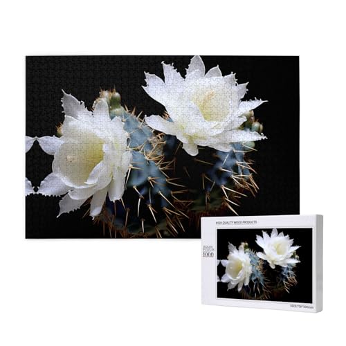 Phayah Puzzle mit Kaktusblumen, für Erwachsene, 1000 Teile, Heimdekoration, Geburtstagsparty für Männer und Frauen, 29,5 x 50 cm Phayah Puzzle mit Kaktusblumen, für Erwachsene, 1000 Teile, Heimdekoration, Geburtstagsparty für Männer und Frauen, 29,5 x 50 cm von PHAYAH