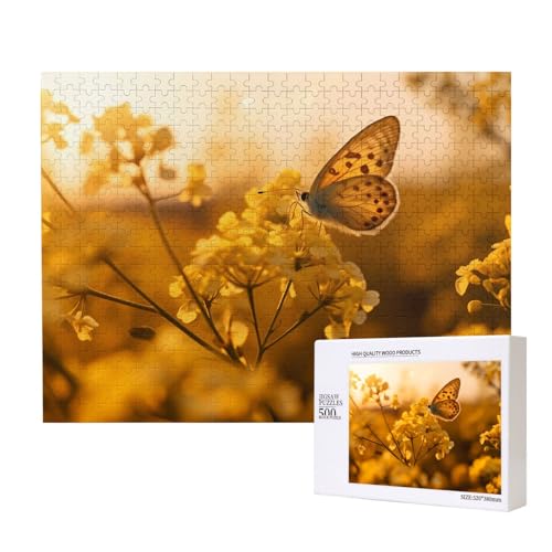 Phayah Puzzle mit Schmetterlings-Blumen für Erwachsene, 500 Teile, Heimdekoration, Geburtstagsparty, für Männer und Frauen, 20,4 x 38,1 cm Phayah Puzzle mit Schmetterlings-Blumen für Erwachsene, 500 Teile, Heimdekoration, Geburtstagsparty, für Männer und Frauen, 20,4 x 38,1 cm von PHAYAH