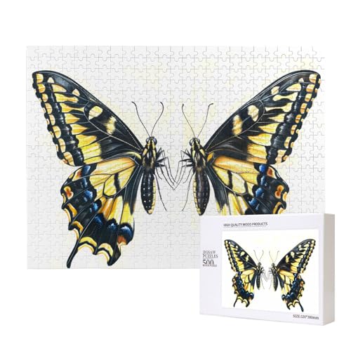 Phayah Puzzle mit Schnabelschopf-Schmetterling für Erwachsene, 500 Teile, Heimdekoration, Geburtstagsparty für Männer und Frauen, 20,4 x 38,1 cm Phayah Puzzle mit Schnabelschopf-Schmetterling für Erwachsene, 500 Teile, Heimdekoration, Geburtstagsparty für Männer und Frauen, 20,4 x 38,1 cm von PHAYAH